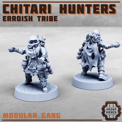 Chitari Hunters - Erroish Tribe - Gang Expansion -  Sci-Fi Grimdark Mercenaries by Print Minis