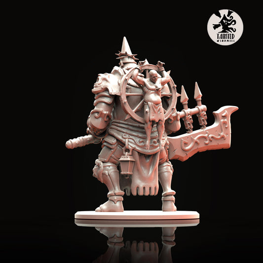 Temple Headsman, Chaotic Marine Monopose Miniatures Sculpted by Tainted Windmill for Wargames set in the Grimdark Future