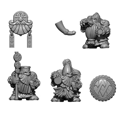 Dwarf Steel Skins, Fantasy Skirmish Miniatures by MoM Miniatures, perfect for Fantasy Wargames and RPGs