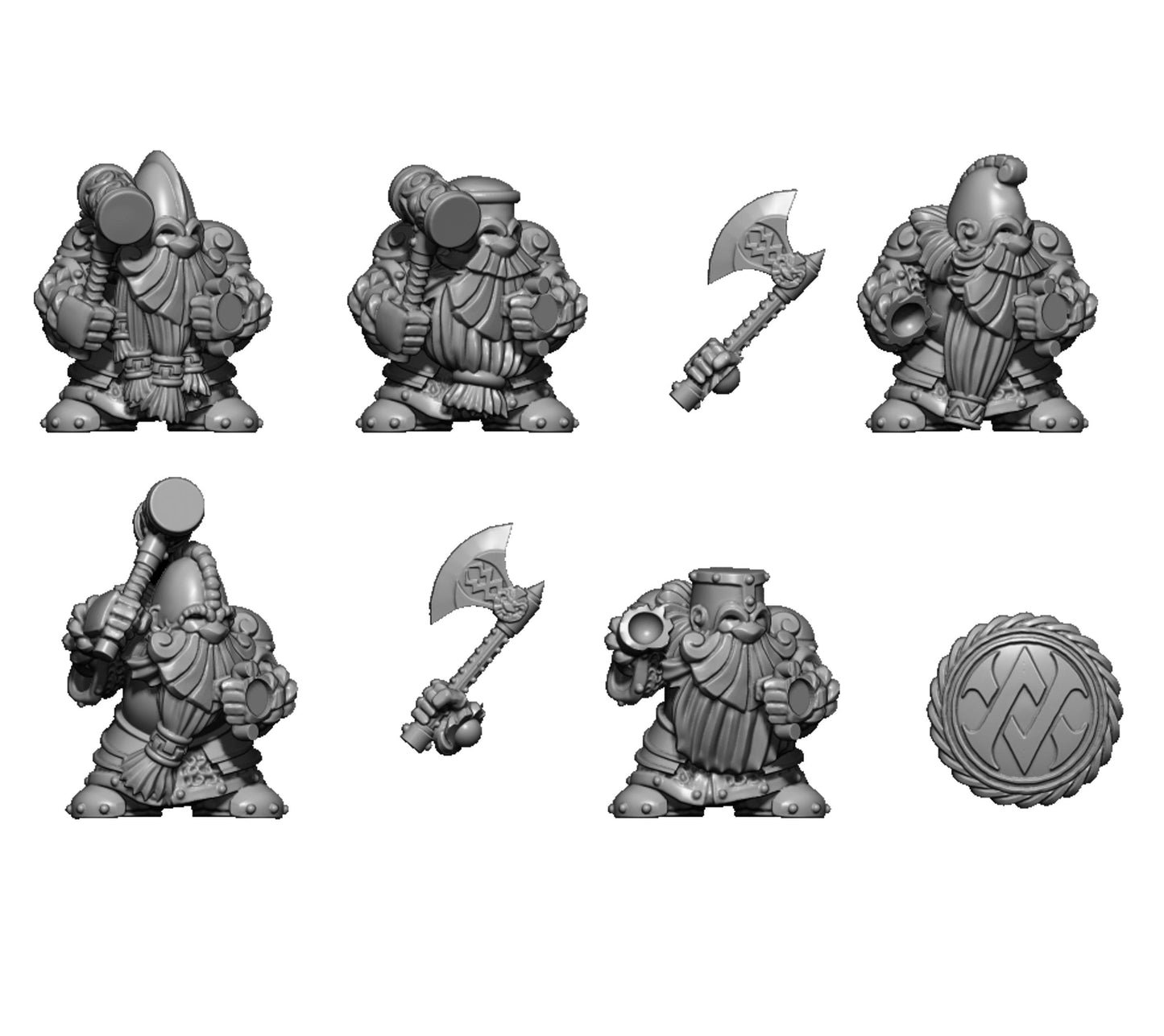 Dwarf Steel Skins, Fantasy Skirmish Miniatures by MoM Miniatures, perfect for Fantasy Wargames and RPGs