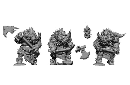 Ogre Pigs, Fantasy Skirmish Miniatures by MoM Miniatures, perfect for Fantasy Wargames and RPGs