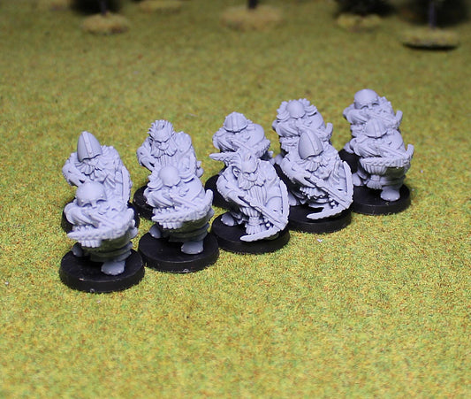 Dwarf Crossbowmen, Fantasy Skirmish Miniatures by MoM Miniatures, perfect for Fantasy Wargames and RPGs