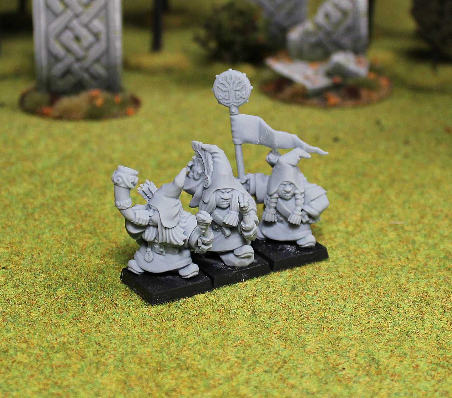 Dwarven Rangers with Bow, Fantasy Skirmish Miniatures by MoM Miniatures, perfect for Fantasy Wargames and RPGs
