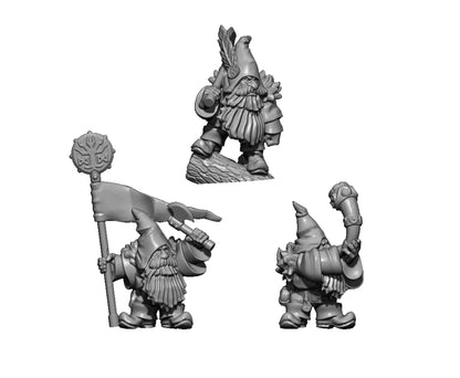 Dwarven Rangers with Axes, Fantasy Skirmish Miniatures by MoM Miniatures, perfect for Fantasy Wargames and RPGs