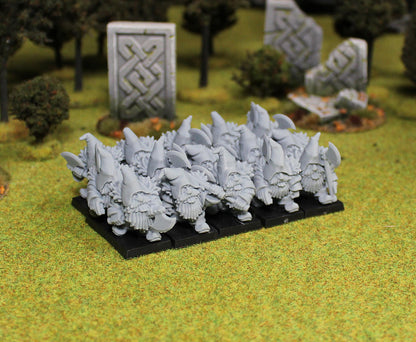 Dwarven Rangers with Axes, Fantasy Skirmish Miniatures by MoM Miniatures, perfect for Fantasy Wargames and RPGs