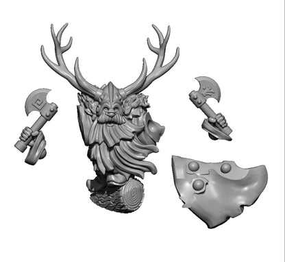Forest Dwarf Lord, Fantasy Skirmish Miniatures by MoM Miniatures, perfect for Fantasy Wargames and RPGs