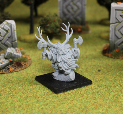 Forest Dwarf Lord, Fantasy Skirmish Miniatures by MoM Miniatures, perfect for Fantasy Wargames and RPGs