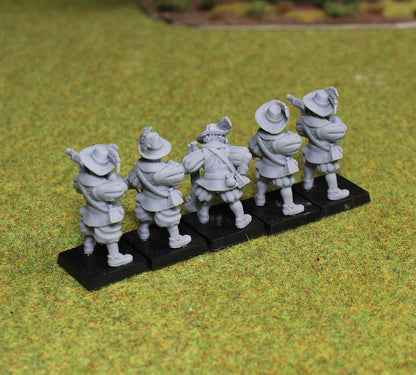 Bornland Harquebusiers, Fantasy Skirmish Miniatures by MoM Miniatures, perfect for Fantasy Wargames and RPGs