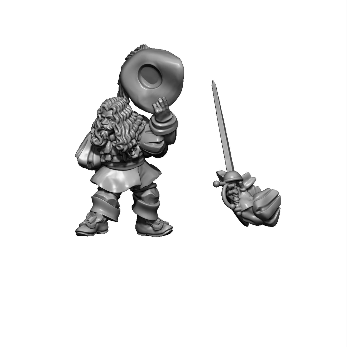 Bornland Mercenary 5, Fantasy Skirmish Miniatures by MoM Miniatures, perfect for Fantasy Wargames and RPGs