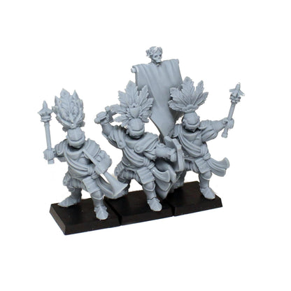 Heavy Cavalry on Foot, Fantasy Skirmish Miniatures by MoM Miniatures, perfect for Fantasy Wargames and RPGs