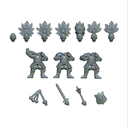 Heavy Cavalry on Foot, Fantasy Skirmish Miniatures by MoM Miniatures, perfect for Fantasy Wargames and RPGs