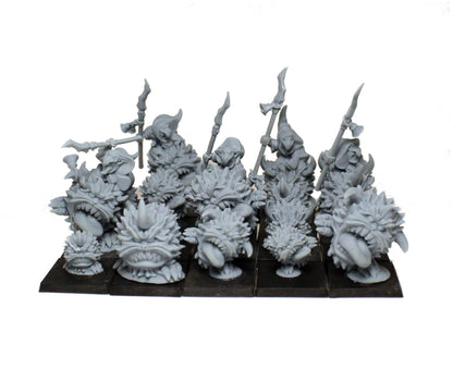Goblin Nunu Riders, Fantasy Skirmish Miniatures by MoM Miniatures, perfect for Fantasy Wargames and RPGs