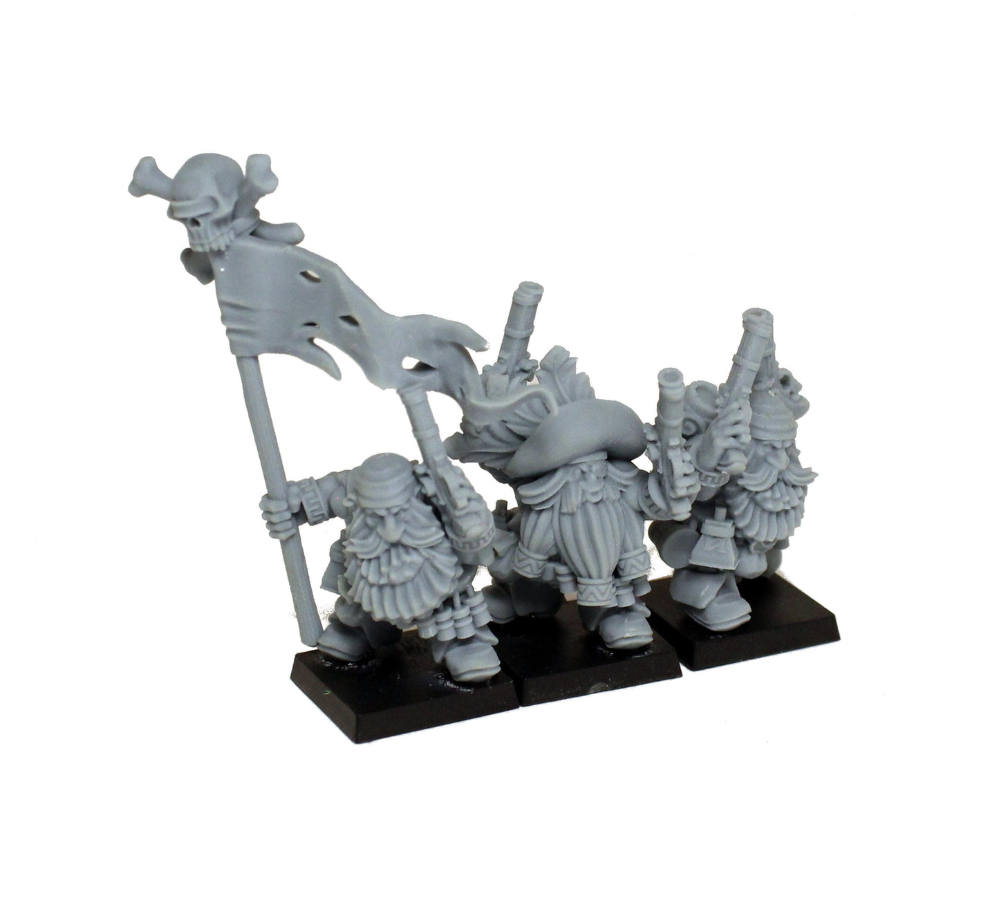 Dwarven Pirate Harquebusiers, Fantasy Skirmish Miniatures by MoM Miniatures, perfect for Fantasy Wargames and RPGs