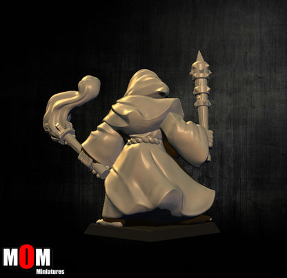 Fire Cultist 3, Fantasy Skirmish Miniatures by MoM Miniatures, perfect for Fantasy Wargames and RPGs