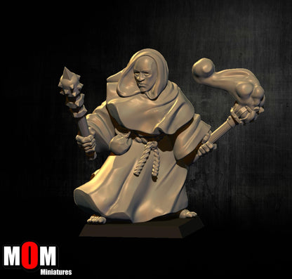 Fire Cultist 4, Fantasy Skirmish Miniatures by MoM Miniatures, perfect for Fantasy Wargames and RPGs