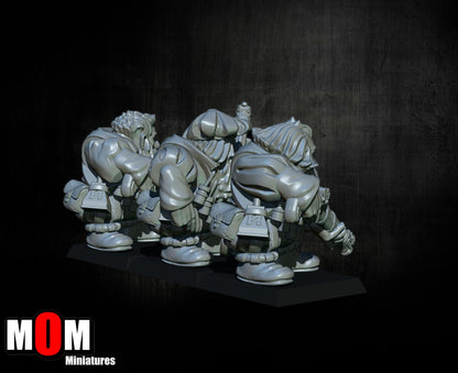 Imperial Dwarves with Arquebuses, Fantasy Skirmish Miniatures by MoM Miniatures, perfect for Fantasy Wargames and RPGs