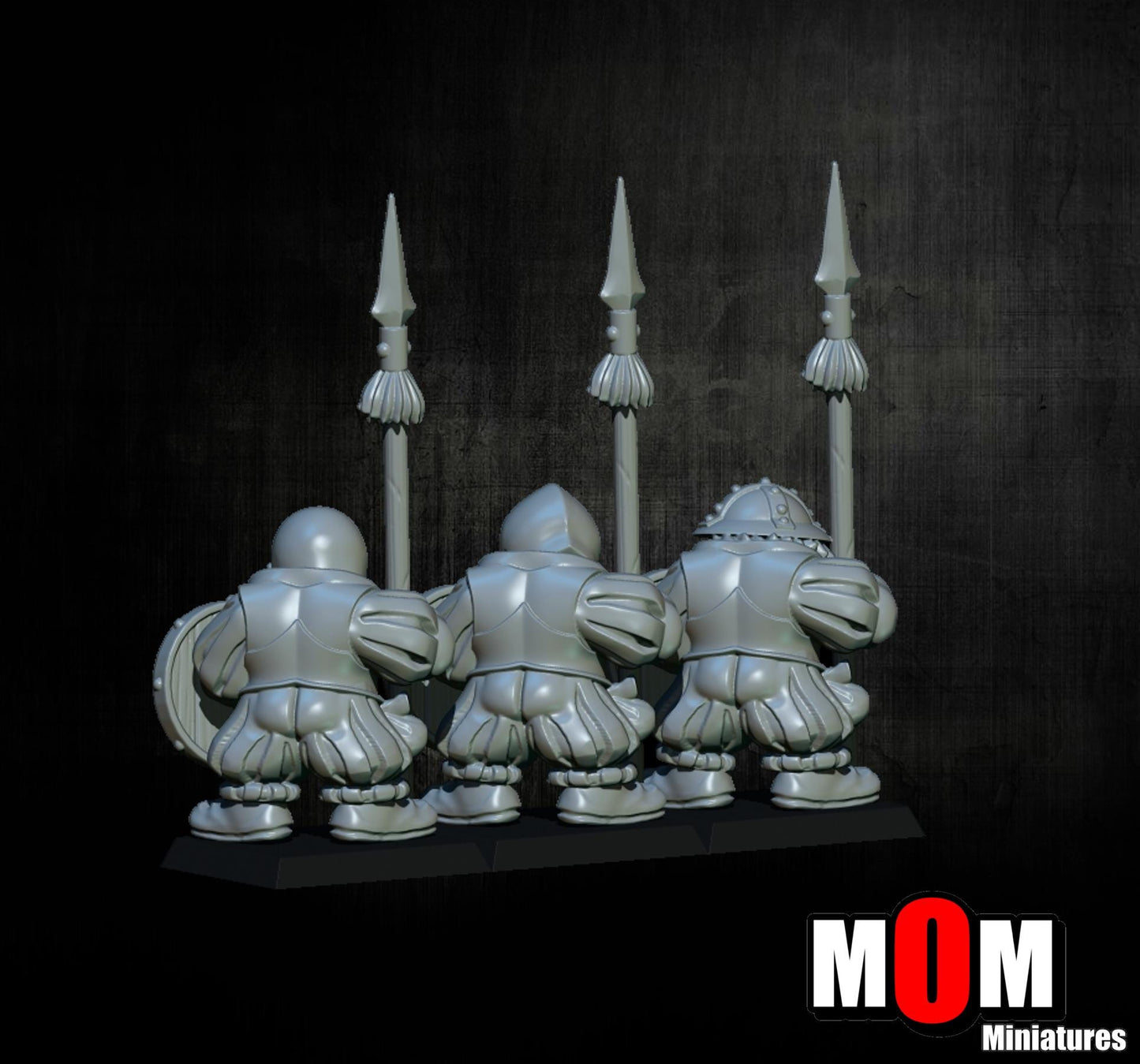 Imperial Dwarf Spearmen, Fantasy Skirmish Miniatures by MoM Miniatures, perfect for Fantasy Wargames and RPGs