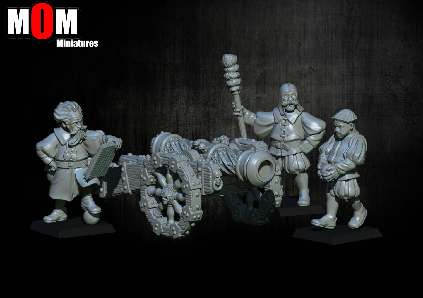 Imperial Cannon, Fantasy Skirmish Miniatures by MoM Miniatures, perfect for Fantasy Wargames and RPGs