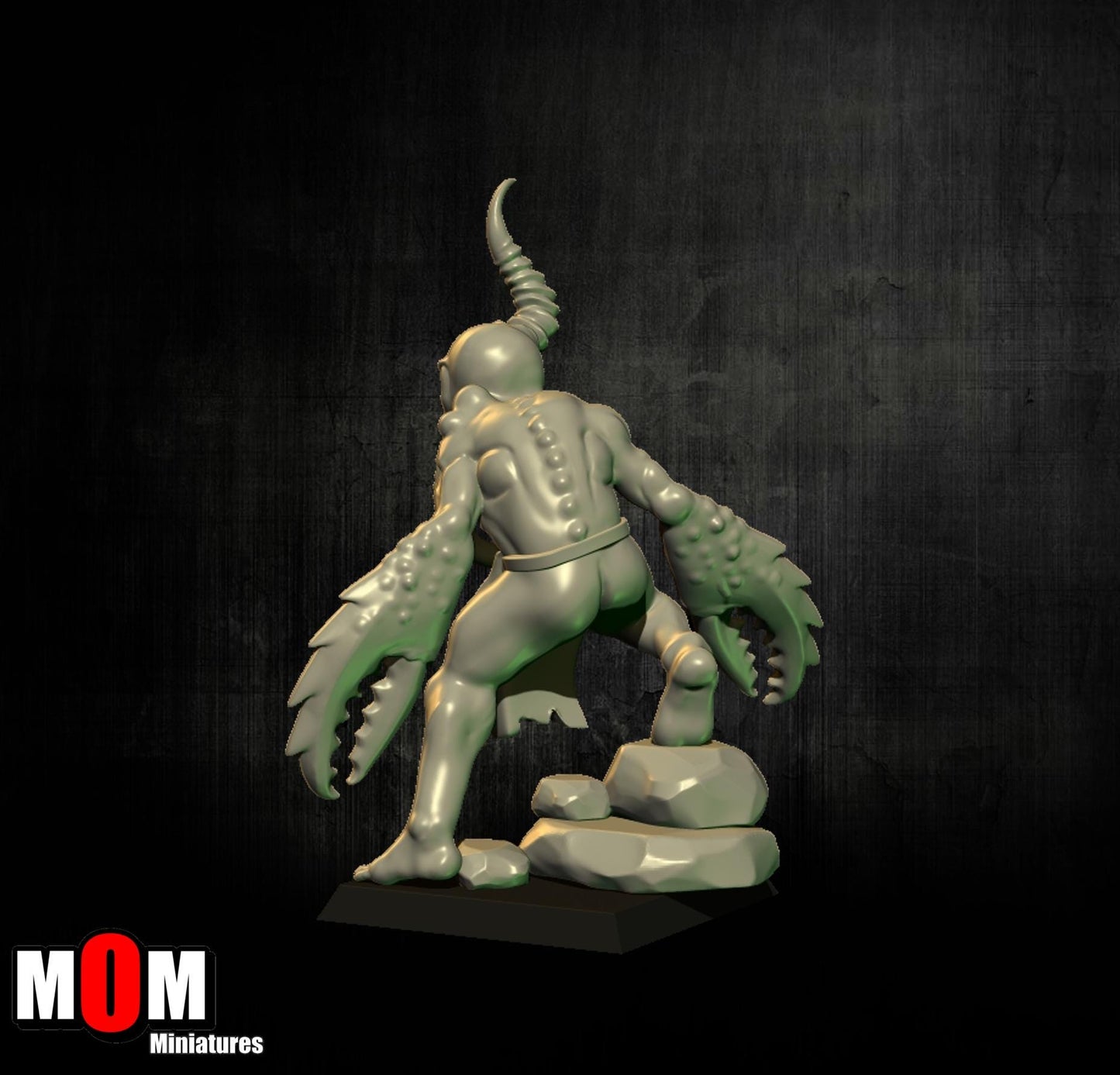 Mutant With Pincers, Fantasy Skirmish Miniatures by MoM Miniatures, perfect for Fantasy Wargames and RPGs