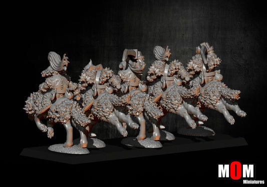 Goblin Wolf Riders, Fantasy Skirmish Miniatures by MoM Miniatures, perfect for Fantasy Wargames and RPGs