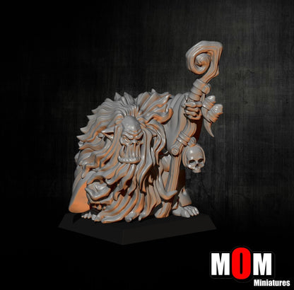 Orc Shaman, Fantasy Skirmish Miniatures by MoM Miniatures, perfect for Fantasy Wargames and RPGs