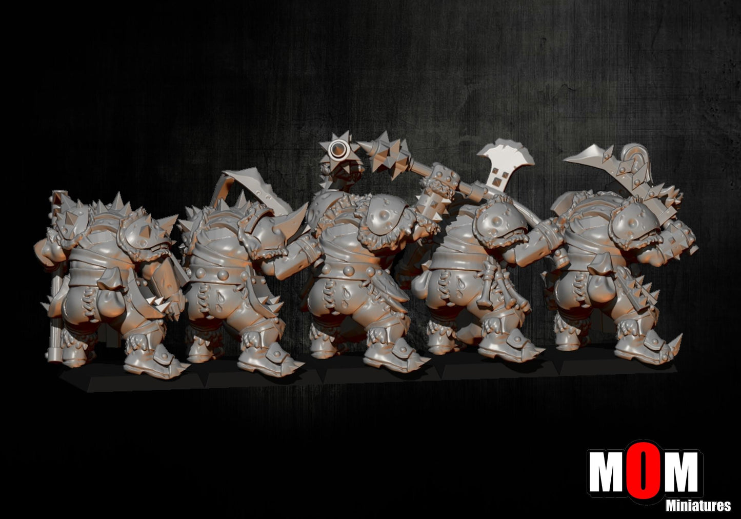 Black Orcs, Fantasy Skirmish Miniatures by MoM Miniatures, perfect for Fantasy Wargames and RPGs