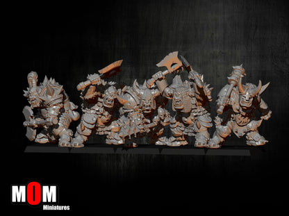 Black Orcs, Fantasy Skirmish Miniatures by MoM Miniatures, perfect for Fantasy Wargames and RPGs