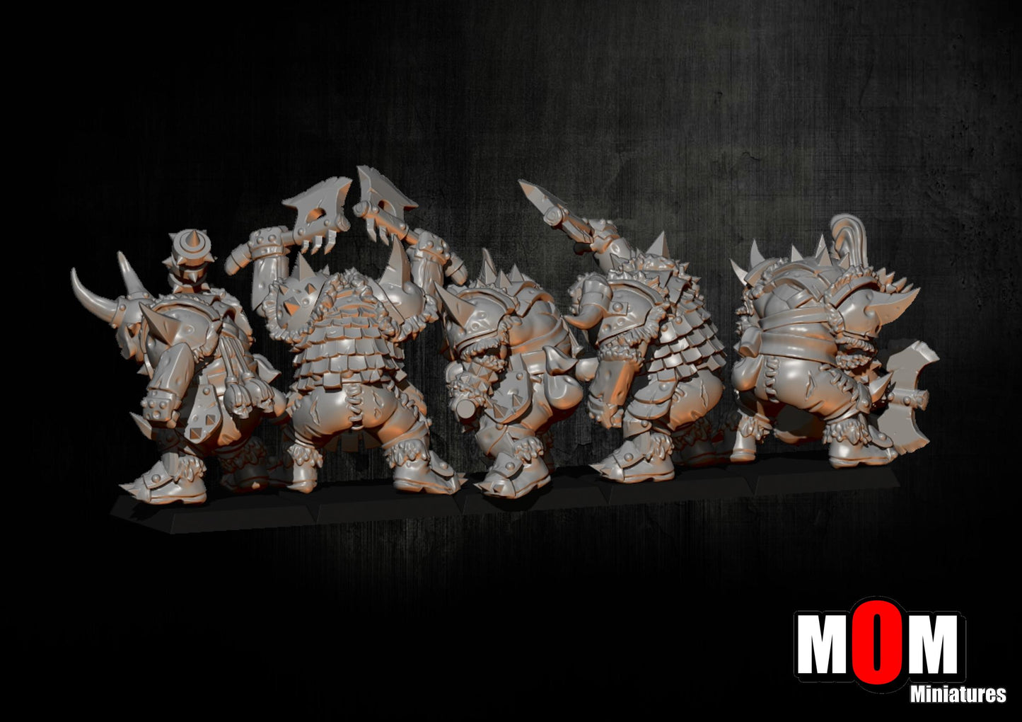 Black Orcs, Fantasy Skirmish Miniatures by MoM Miniatures, perfect for Fantasy Wargames and RPGs