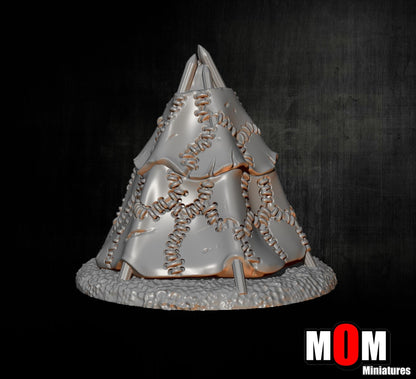 Orc Tent, Fantasy Skirmish Miniatures by MoM Miniatures, perfect for Fantasy Wargames and RPGs