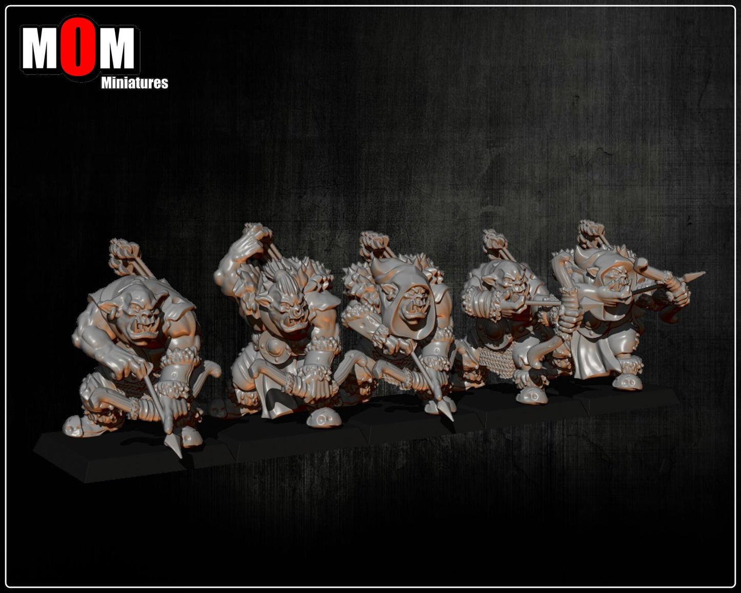 Orc Archers, Fantasy Skirmish Miniatures by MoM Miniatures, perfect for Fantasy Wargames and RPGs