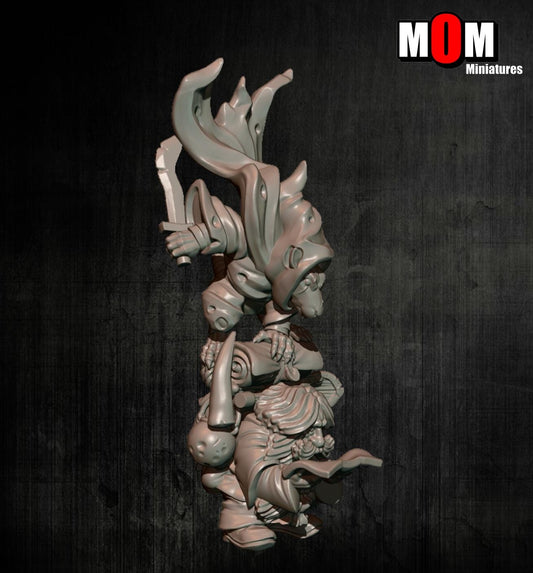 Dwarven Adventurer With Assassin, Fantasy Skirmish Miniatures by MoM Miniatures, perfect for Fantasy Wargames and RPGs