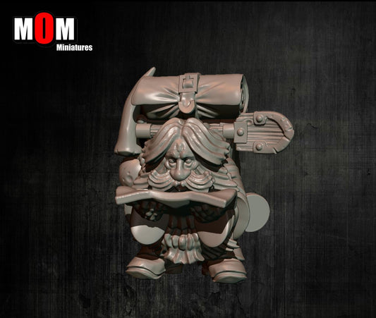 Dwarven Adventurer, Fantasy Skirmish Miniatures by MoM Miniatures, perfect for Fantasy Wargames and RPGs