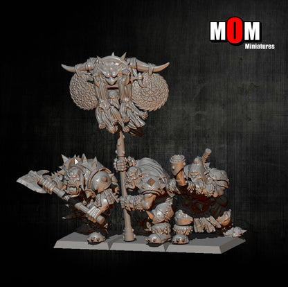 Orc Warriors, Fantasy Skirmish Miniatures by MoM Miniatures, perfect for Fantasy Wargames and RPGs