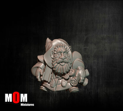 Wizard and Apprentice Dwarf, Fantasy Skirmish Miniatures by MoM Miniatures, perfect for Fantasy Wargames and RPGs