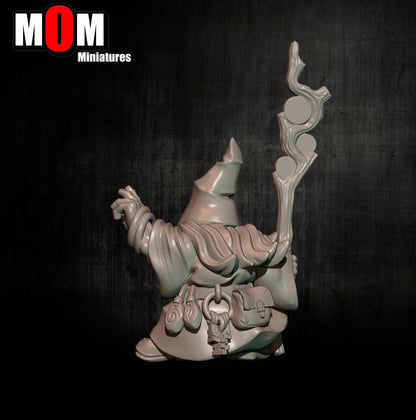 Wizard and Apprentice Dwarf, Fantasy Skirmish Miniatures by MoM Miniatures, perfect for Fantasy Wargames and RPGs