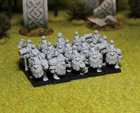 Dwarf Oak Skins, Fantasy Skirmish Miniatures by MoM Miniatures, perfect for Fantasy Wargames and RPGs
