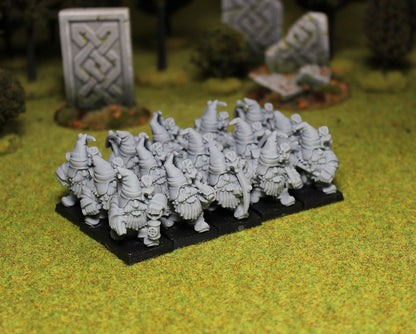 Dwarf Miners, Fantasy Skirmish Miniatures by MoM Miniatures, perfect for Fantasy Wargames and RPGs