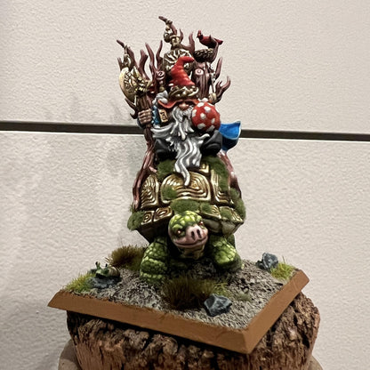 Dwarf King of the Forest on Turtle, Fantasy Skirmish Miniatures by MoM Miniatures, perfect for Fantasy Wargames and RPGs