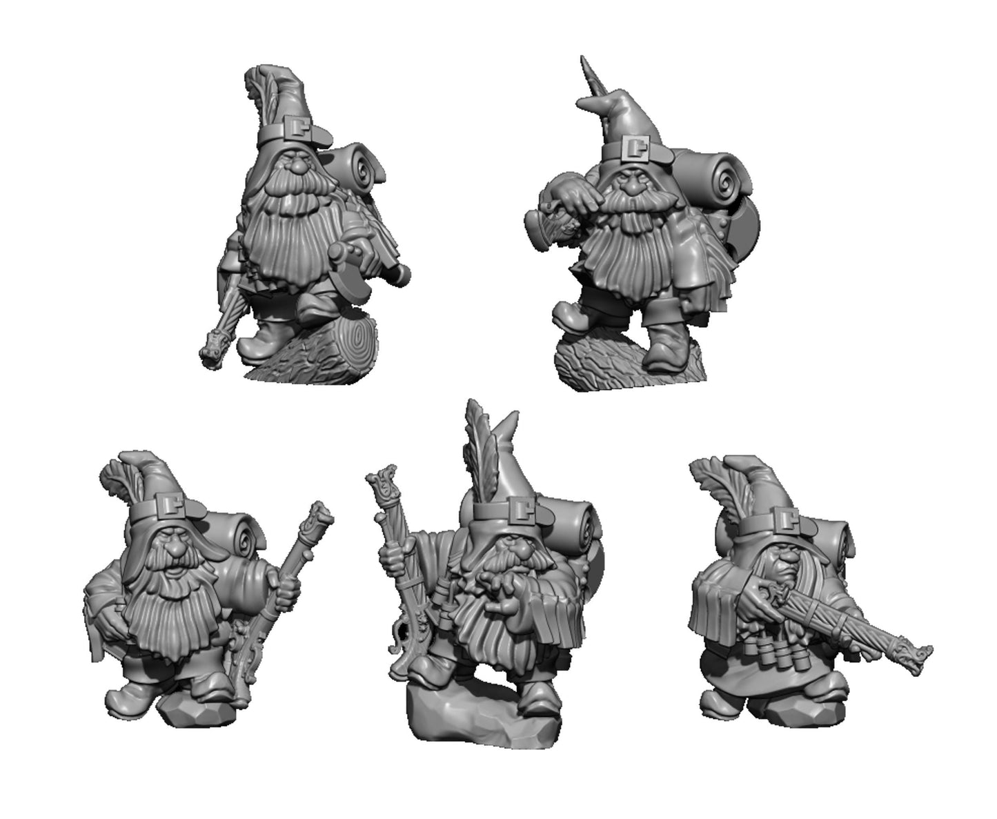 Dwarf Explorers, Fantasy Skirmish Miniatures by MoM Miniatures, perfect for Fantasy Wargames and RPGs