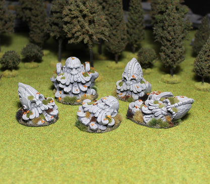 Dwarf Statue Heads, Fantasy Skirmish Miniatures by MoM Miniatures, perfect for Fantasy Wargames and RPGs