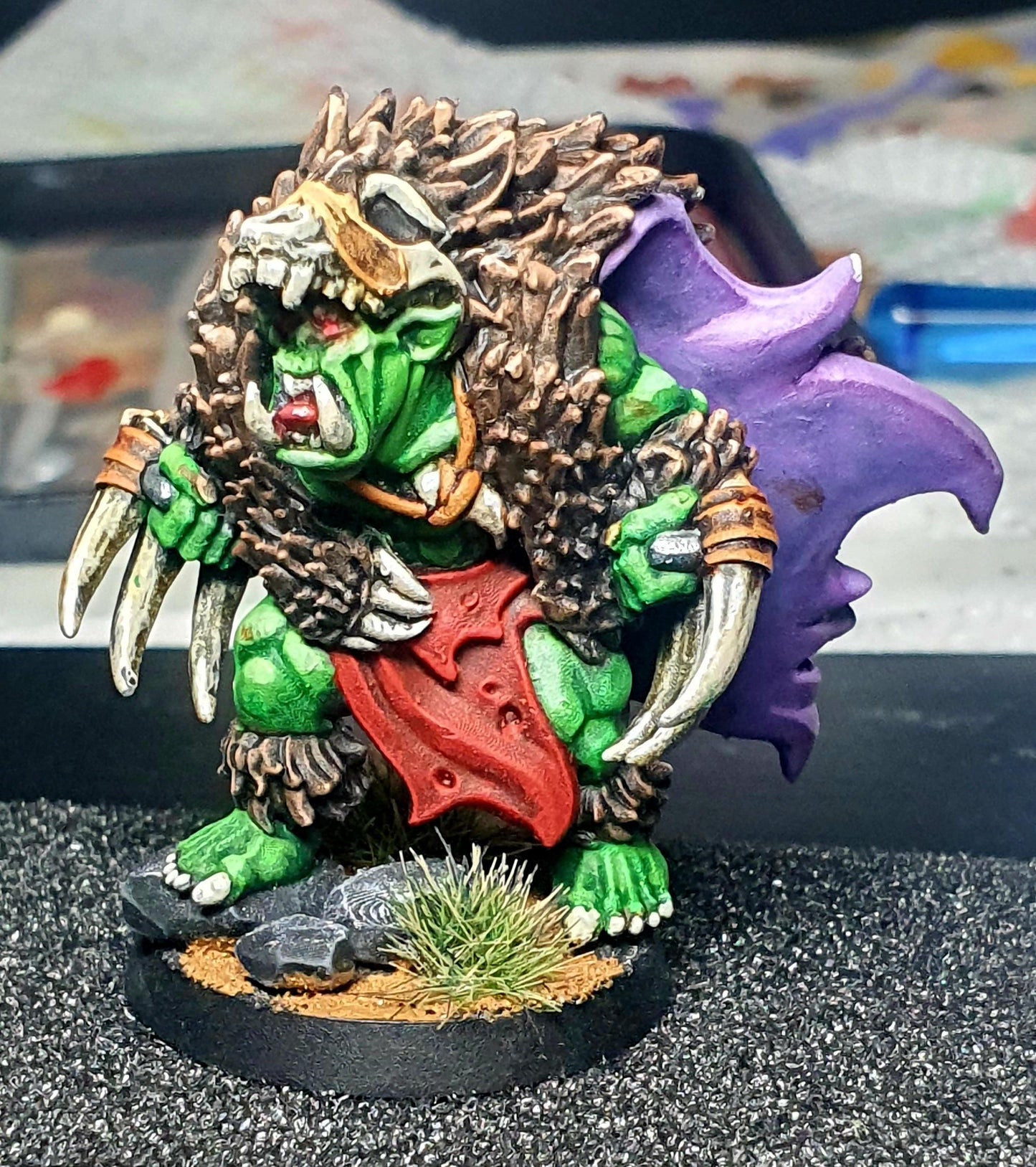 Wild Orc Warlord, Fantasy Skirmish Miniatures by MoM Miniatures, perfect for Fantasy Wargames and RPGs