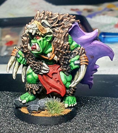 Wild Orc Warlord, Fantasy Skirmish Miniatures by MoM Miniatures, perfect for Fantasy Wargames and RPGs