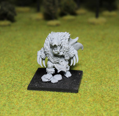 Wild Orc Warlord, Fantasy Skirmish Miniatures by MoM Miniatures, perfect for Fantasy Wargames and RPGs