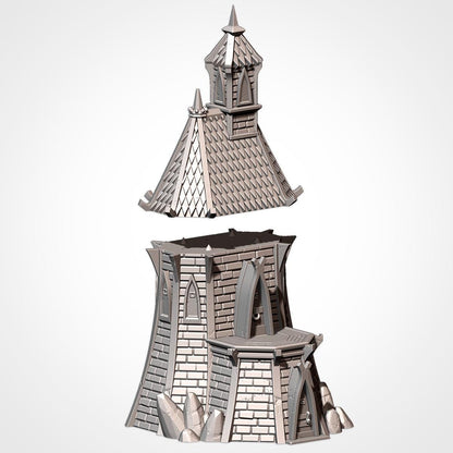 ELVEN CONSTRUCTIONS terrain by Txarli Factory Fantasy Terrain Ruined Statues Set, Perfect for Tabletop Wargames