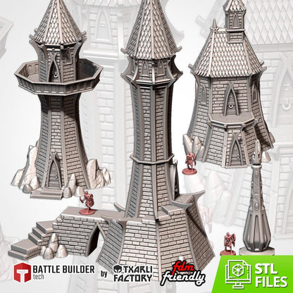 ELVEN CONSTRUCTIONS terrain by Txarli Factory Fantasy Terrain Ruined Statues Set, Perfect for Tabletop Wargames