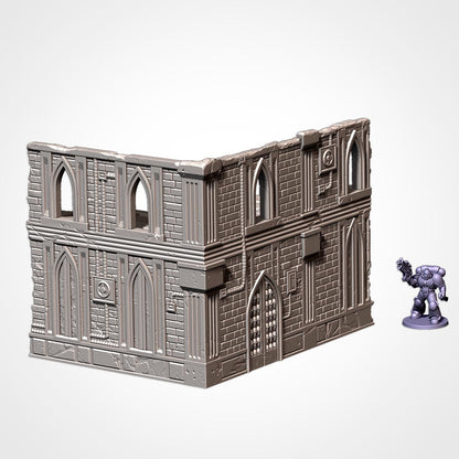 Modular CATHEDRAL RUINS UKTC Compatible set Txarli Factory Ruined Building Terrain Cityscape Set, Perfect for Tabletop Wargames