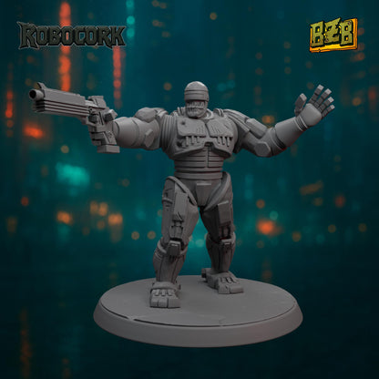 RobocOrk, ROBOCORK, Movie-inspired Orkish Menace Sculpted by Big Zkreen Boyz, Grimdark Compatible, Scaled for Sci-Fi Wargames