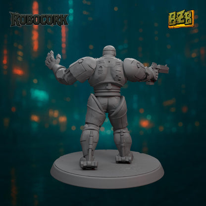RobocOrk, ROBOCORK, Movie-inspired Orkish Menace Sculpted by Big Zkreen Boyz, Grimdark Compatible, Scaled for Sci-Fi Wargames