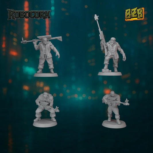 The Gang, ROBOCORK, Movie-inspired Orkish Menace Sculpted by Big Zkreen Boyz, Grimdark Compatible, Scaled for Sci-Fi Wargames
