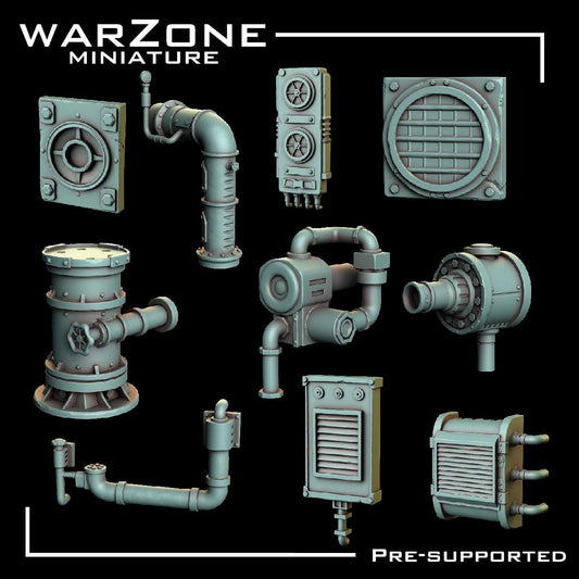 Kitbash / Kitbash Wasteland Kitbash Vol. 02, Grimdark Conversion Parts and Basing Materials Sculpted by WarZone Miniature